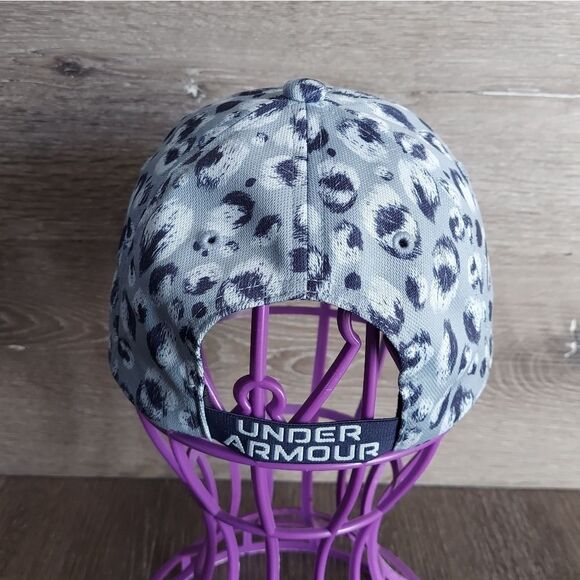 Under Armour Girls UA Wordmark Hat Cap, Washed Blue/Midnight Navy - Picture 4 of 4